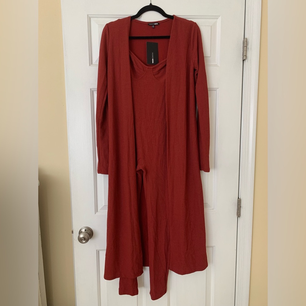 2pc jumpsuit and duster